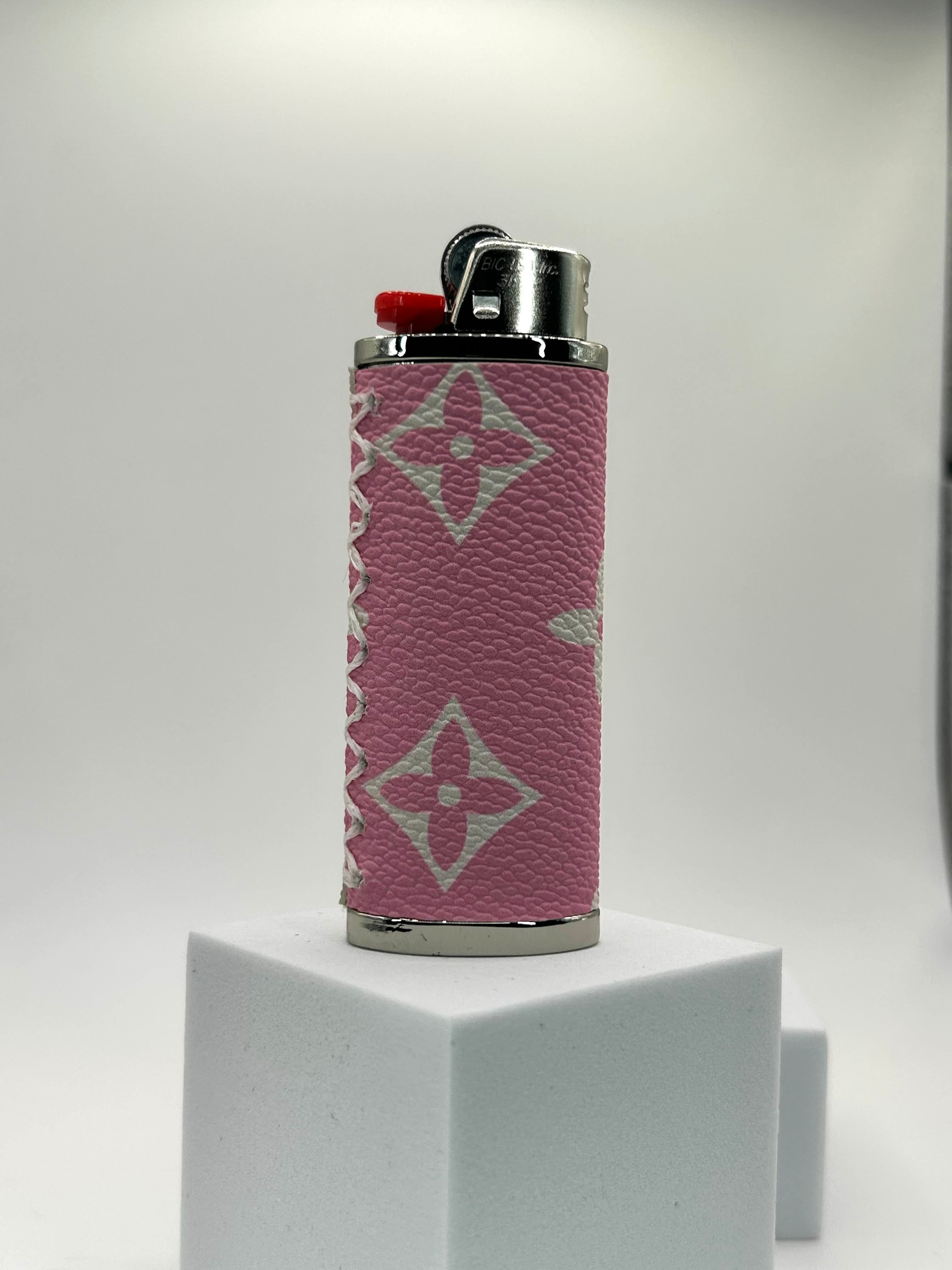 Hello Kitty Pink & White Leather Lighter Case
