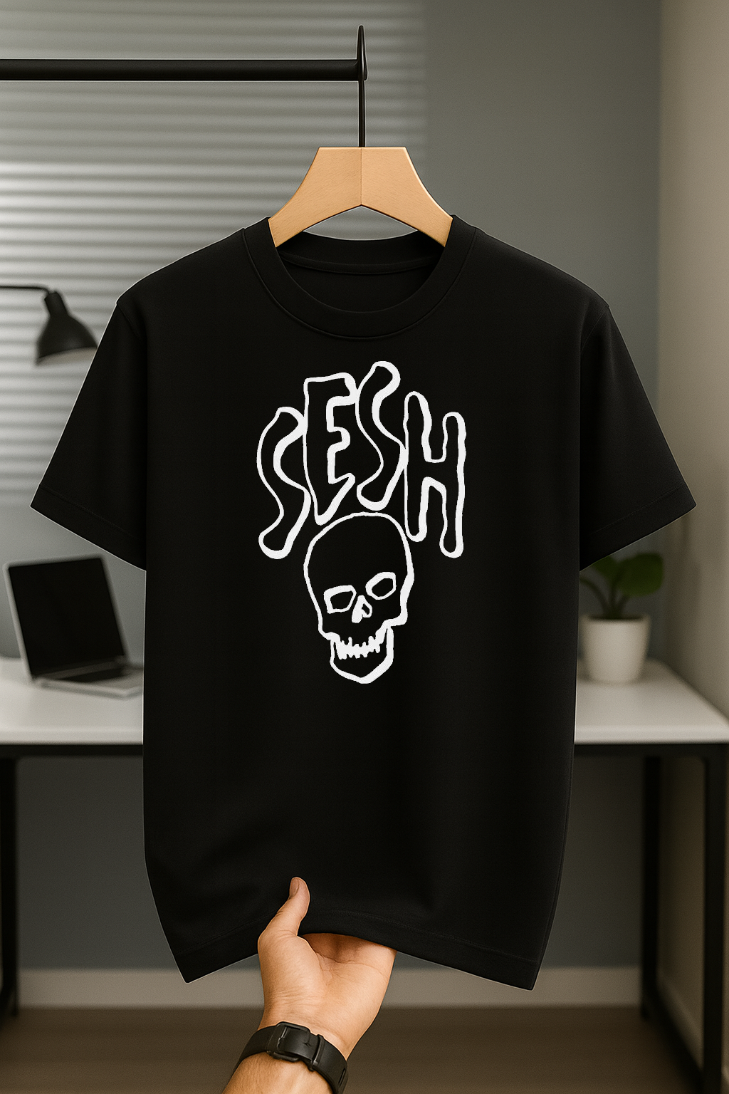 Sesh Logo Bones fanmade T-shirt in black