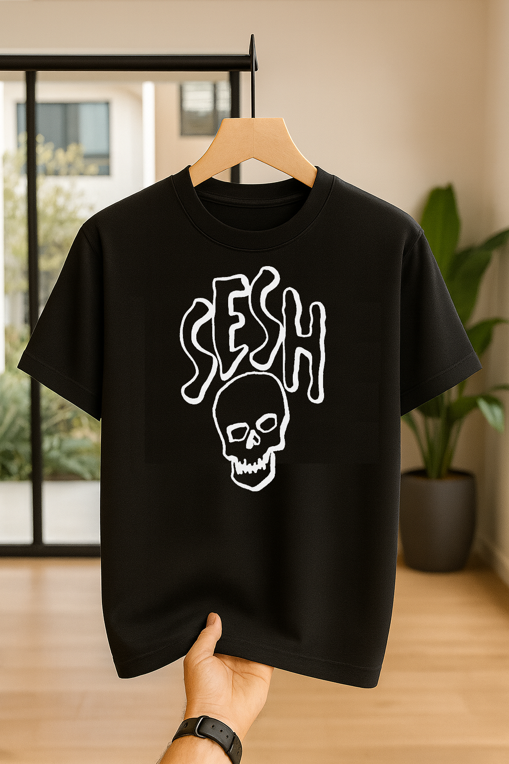 Sesh Logo Bones fanmade T-shirt in black
