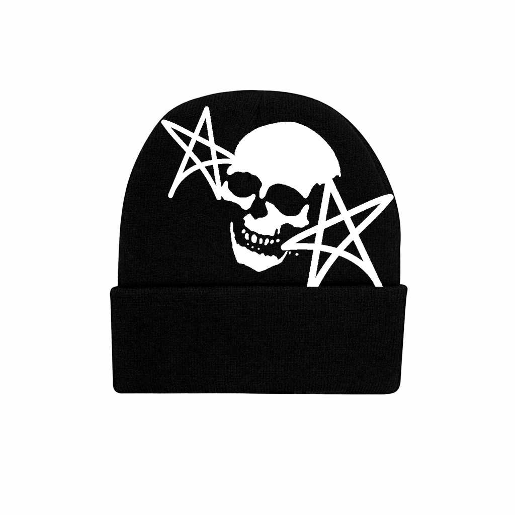 Skull & Stars Y2K Style Beanie