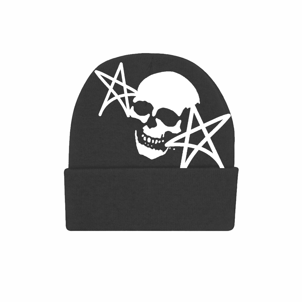 Skull & Stars Y2K Style Beanie